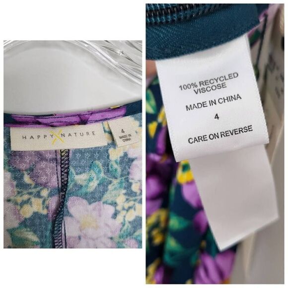 Kate Hudson Happy x Nature First Crush Floral Purple Jumpsuit Size 4 - Picture 12 of 12